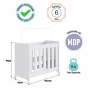 Ver imagem 3 de Mini Berço Evolutivo 90,6cm 4 em 1 com Rodízios e Colchão Cor:branco