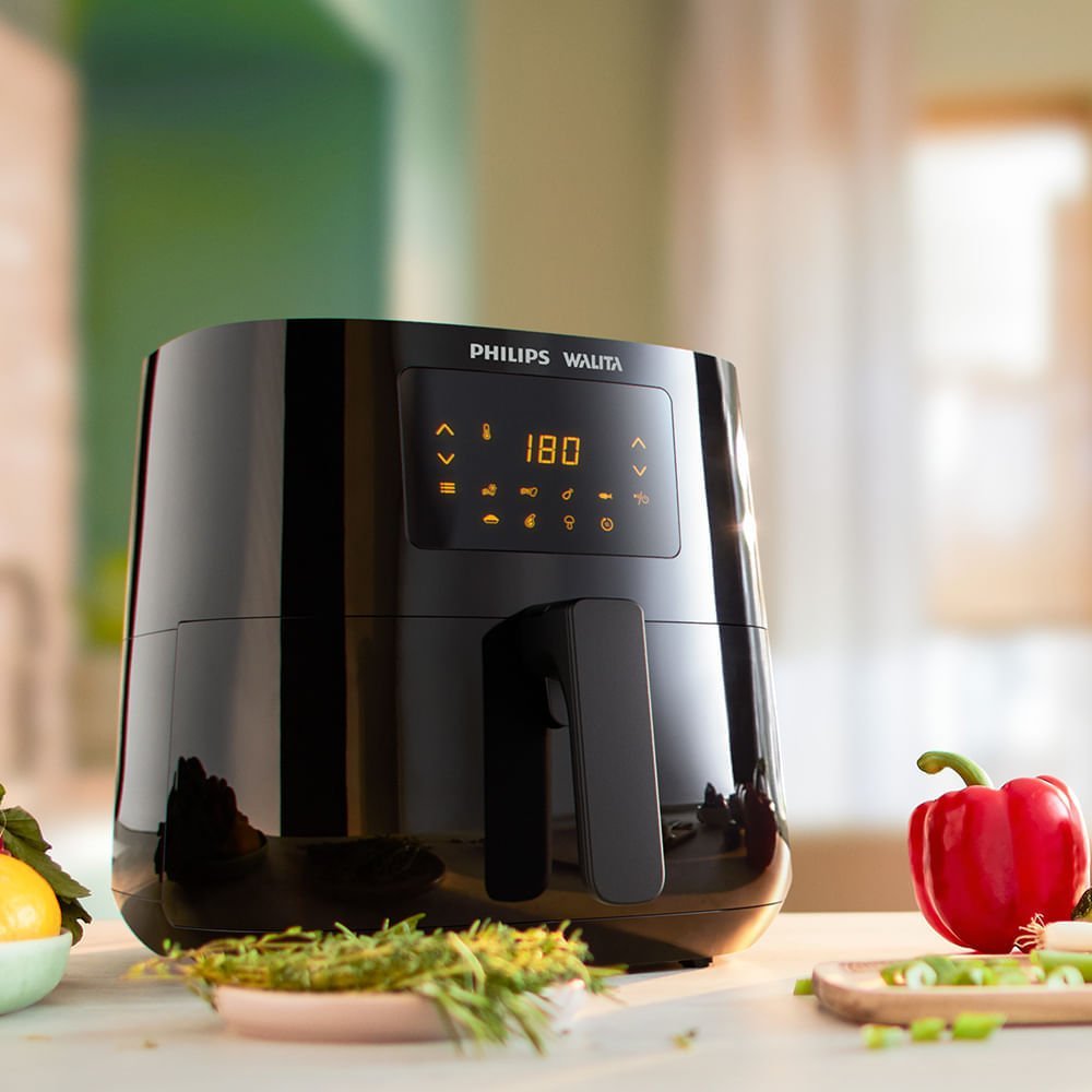 Ver imagem 4 de Fritadeira Elétrica Sem Óleo Air Fryer Philips Walita RI9270 XL 6,2L Digital Preta 127v