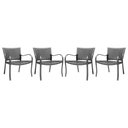 Ver imagem 1 de Kit 4 Cadeiras Alumínio Trama Colmeia Área Externa Tabaco