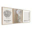 Ver imagem 1 de Kit 3 Quadros Decorativo Abstrato Matisse Paisagem Praia Boho