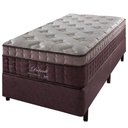 Ver imagem 1 de Cama Box Solteiro Twin Marrom + Colchão Molas Ensacadas Detroit Visco Gel Pillow In 96x203x68cm