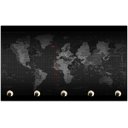 Ver imagem 1 de Porta Chaves Mapas Mundo Países Continentes Organizador T02