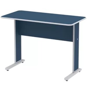 Mesa de Escritório Escrivaninha 120x60 Azul Uno Home Office Ead Estudos