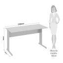 Ver imagem 2 de Mesa de Escritório Escrivaninha 120x60 Azul Uno Home Office Ead Estudos