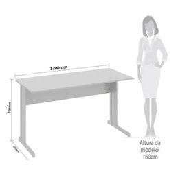 Mesa de Escritório Escrivaninha 120x60 Azul Uno Home Office Ead Estudos - 2