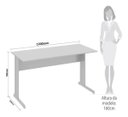 Ver imagem 2 de Mesa de Escritório Escrivaninha 120x60 Azul Uno Home Office Ead Estudos
