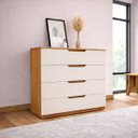 Ver mais imagens de Cômoda Moderna 4 Gavetas 90cm Madri Politorno Móveis