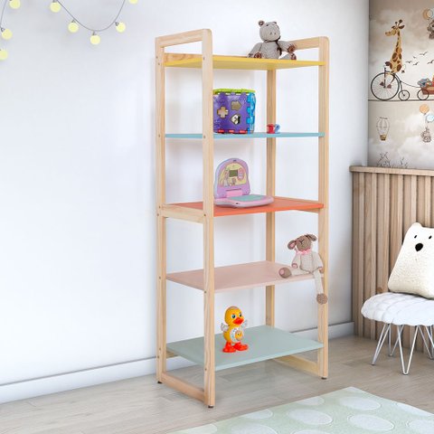 Estante Infantil Multiuso Colorê Alta 64x150