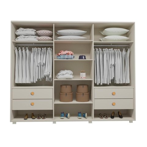 Guarda-roupa Casal Bp 03 Bege Bp Bom Pastor