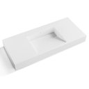 Ver imagem 2 de Bancada Banheiro com Cuba Esculpida Retangular Prisma 100 Cm