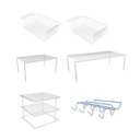 Ver imagem 1 de Kit Organizador Dicarlo Essence Aço Carbono 6 Branco Peças