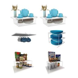 Kit Organizador Dicarlo Essence Aço Carbono 6 Branco Peças - 2