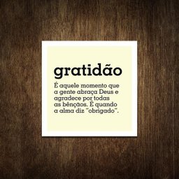 Placa Decorativa - Significado De Gratidão 27X27 - 1