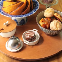 Prato Giratório para Servir na Mesa de Jantar 90 Cm - Mel - 4