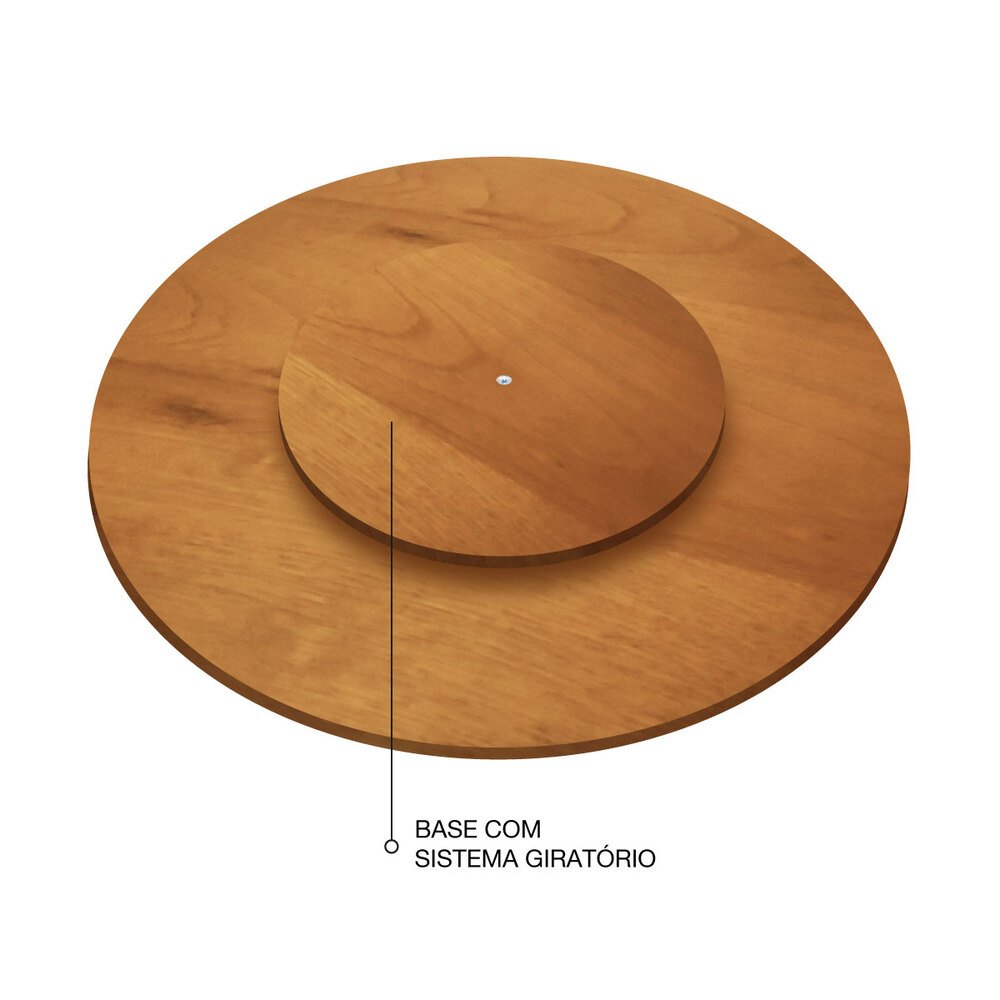Prato Giratório para Servir na Mesa de Jantar 90 Cm - Mel - 11