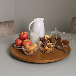 Prato Giratório para Servir na Mesa de Jantar 90 Cm - Mel - 1