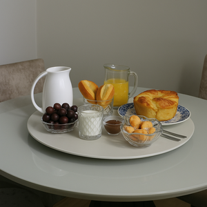 Prato Giratório para Servir na Mesa de Jantar 80 Cm - Branco