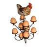 Porta Ovos Cozinha Galinha Ferro 12 Ovos 30 Cm - 1
