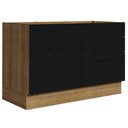 Ver imagem 1 de Balcão Gabinete De Pia 120 X 60 Cm 1 Porta 2 Gavetas Rustic