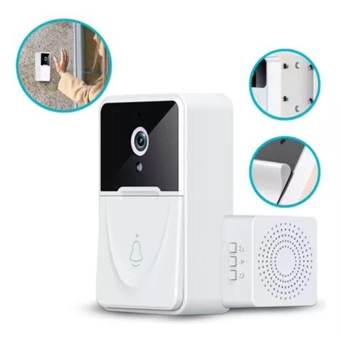 Campainha Interfone Inteligente Câmera e Áudio Wi-fi Externa