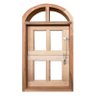 Janela de Madeira Vitro Capelinha Basculante em Arco Padrão Cedro Batentes de 14 Cm-0.60(l)x1.20(a) - 1