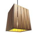 Ver imagem 1 de Luminária de Teto Pendente Lustre Madeira MDF Rústica Imbuia