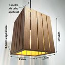 Ver imagem 5 de Luminária de Teto Pendente Lustre Madeira MDF Rústica Imbuia