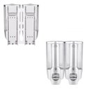 Ver imagem 1 de Dispenser Duplo Alcool Gel Shampoo Sabonete Liquido Kit 2 Un