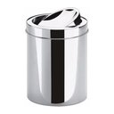 Ver imagem 2 de LIXEIRA VAI E VEM LUXO BANHEIRO COZINHA ESCRITORIO EM INOX BASCULANTE 5 LITROS CESTO DE LIXO