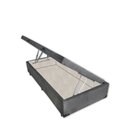 Ver imagem 2 de Base Box Baú Solteirão Luxo Blindado NK Camas Suede Cinza 49x96x203