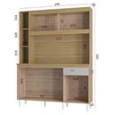Ver imagem 5 de Cozinha Kit Duda 140 Cm Damasco Ripado Off White- Poquema