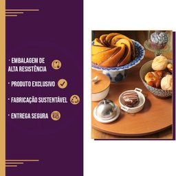 Prato Giratório para Servir na Mesa de Jantar 60 Cm - Mel - 10