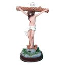 Ver imagem 1 de Crucifixo Jesus Crucificado De Mesa 23 Cm Em Resina