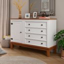 Ver imagem 1 de Cômoda 4 Gavetas + 1 Porta - Branco