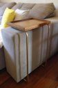 Ver imagem 7 de Suporte Braço Sofá Mesa Apoio Lateral Bandeja Amêndoa Bronze