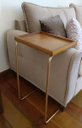 Ver imagem 2 de Suporte Braço Sofá Mesa Apoio Lateral Bandeja Amêndoa Bronze
