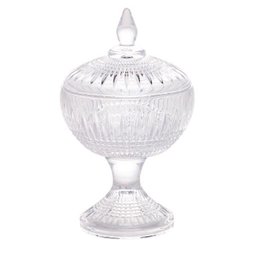 Potiche Decorativa Cristal com Pé Queen 11X18cm - Wolff - 2