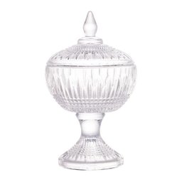 Potiche Decorativa Cristal com Pé Queen 11X18cm - Wolff - 3