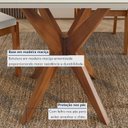 Ver imagem 6 de Conjunto Sala de Jantar com Tampo de Vidro Donna 4 Cadeiras Gaia Courino Marrom/Mel/Off White