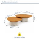 Ver imagem 3 de Conjunto de Mesas de Centro Orgânico 2 Peças Origens