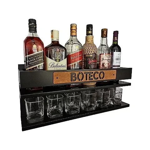 Barzinho de Parede - Boteco - 60 X 26 Preto Fosco