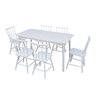 Jogo de Jantar Colonial Brisa Mesa 137x80 Cm Branca + 06 Cadeiras Brancas - 8