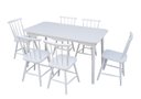 Ver mais imagens de Jogo de Jantar Colonial Brisa Mesa 137x80 Cm Branca + 06 Cadeiras Brancas