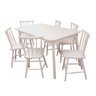 Jogo de Jantar Colonial Brisa Mesa 137x80 Cm Branca + 06 Cadeiras Brancas - 10