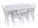 Ver imagem 3 de Jogo de Jantar Colonial Brisa Mesa 137x80 Cm Branca + 06 Cadeiras Brancas