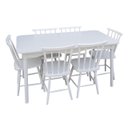 Ver imagem 3 de Jogo de Jantar Colonial Brisa Mesa 137x80 Cm Branca + 06 Cadeiras Brancas