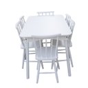 Ver imagem 5 de Jogo de Jantar Colonial Brisa Mesa 137x80 Cm Branca + 06 Cadeiras Brancas