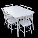 Ver imagem 4 de Jogo de Jantar Colonial Brisa Mesa 137x80 Cm Branca + 06 Cadeiras Brancas