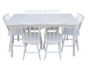 Ver imagem 6 de Jogo de Jantar Colonial Brisa Mesa 137x80 Cm Branca + 06 Cadeiras Brancas