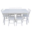Ver imagem 6 de Jogo de Jantar Colonial Brisa Mesa 137x80 Cm Branca + 06 Cadeiras Brancas